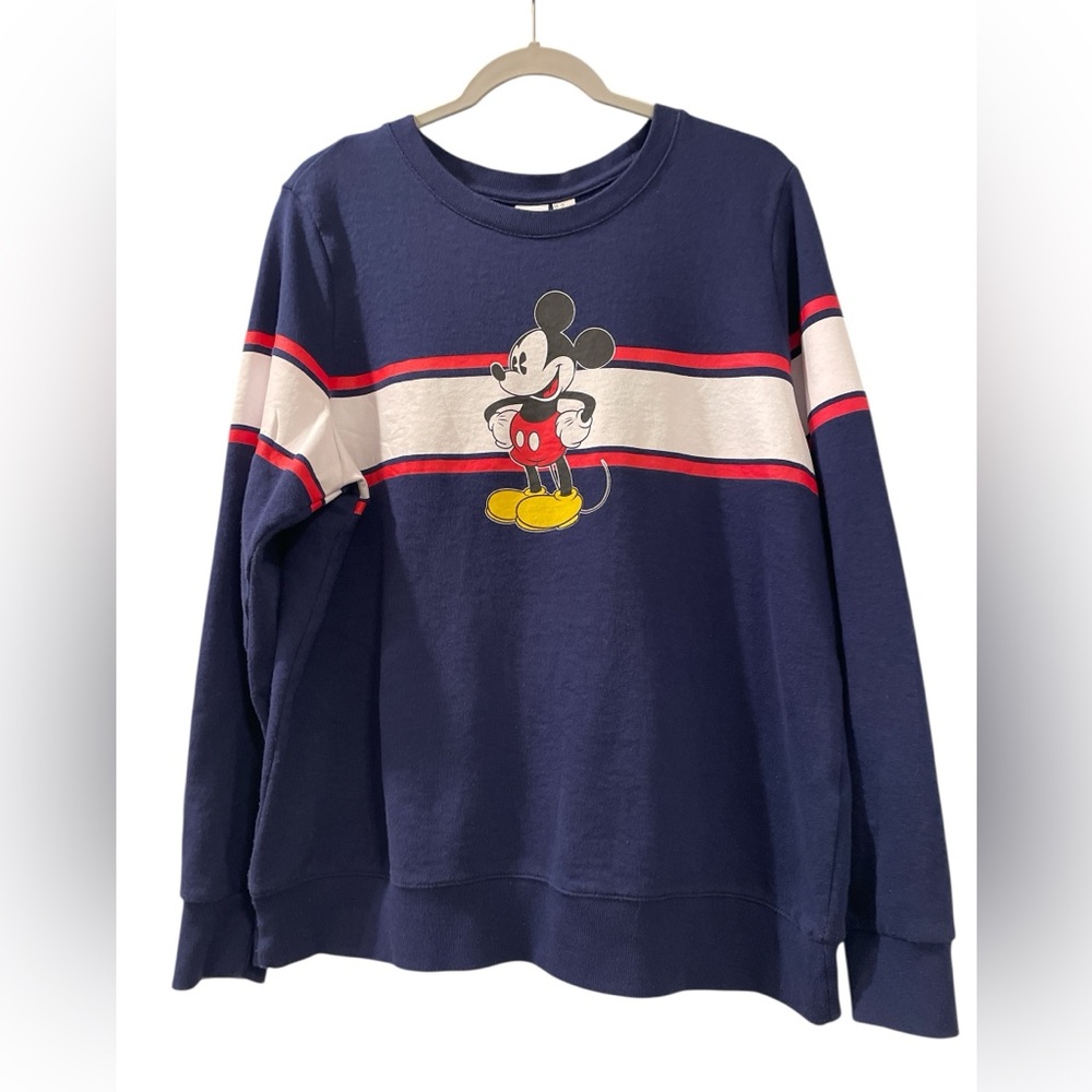 Disney Mickey Mouse Sweatshirt Navy Size 1X